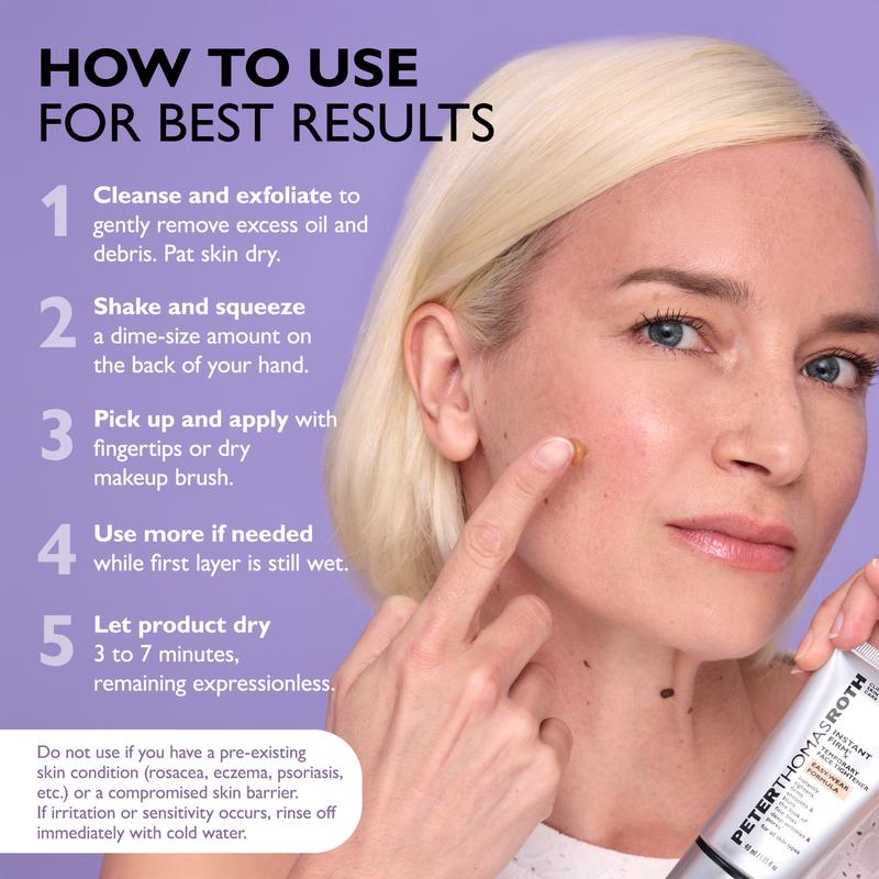 Five steps for applying the face tightener
